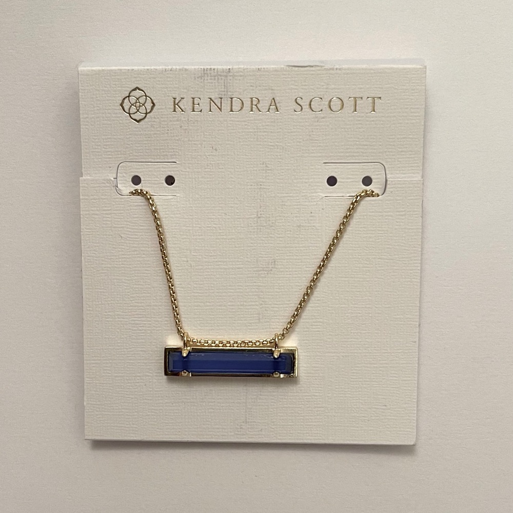 NWT Kendra Scott Leanor Necklace Cobalt Blue - Picture 6 of 7
